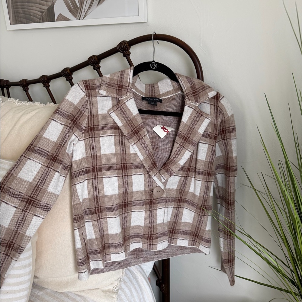 Plaid Button-Up Jacket
